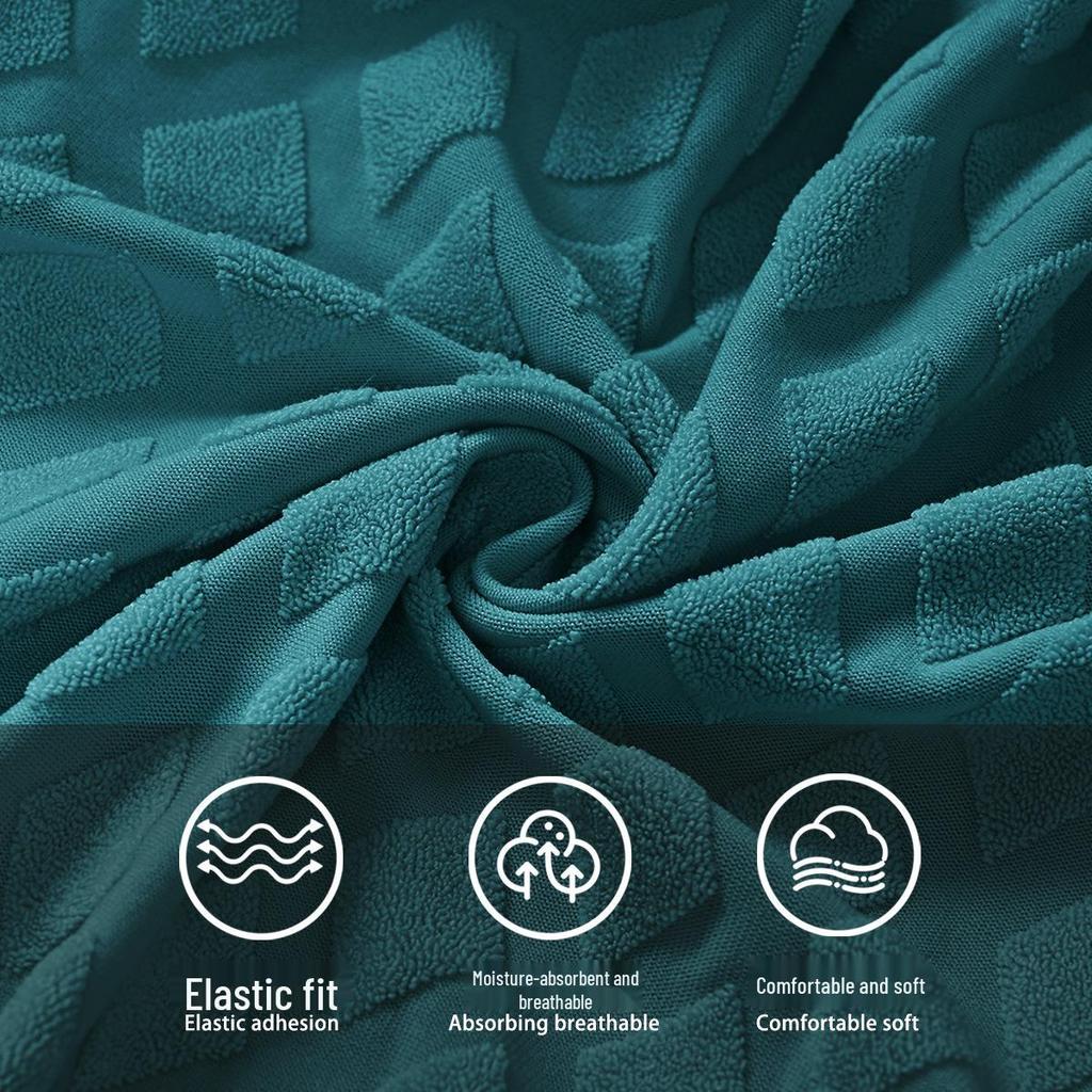 Жаккардовый эластичный чехол на стул с высокой спинкой: Пылезащитный, Универсальный размер для обеденных стульев