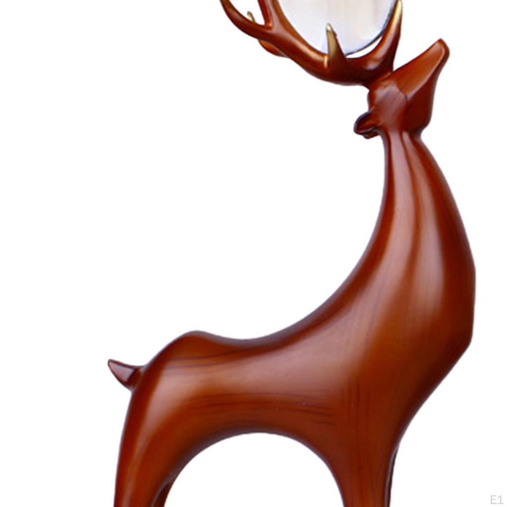 3 Pieces Christmas Elk Statues Reindeer Figurines Ornaments Set Animal Statue for Father's Day