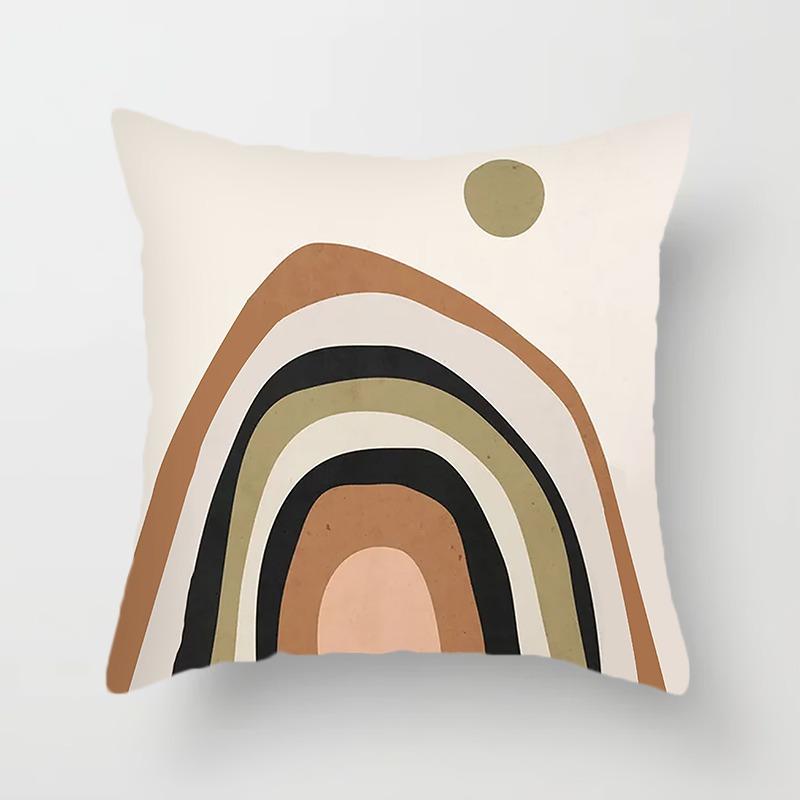 Черно-белый Коричневый Простой Пейзаж Наволочка Украшение Общежития Офис Гостиная Диван Домашняя Наволочка