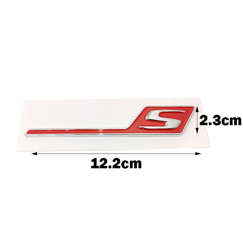 New ABS S Badge Car Rear Emblem Sticker for Mercedes Benz w117 cla45 w205 c63 w212 e63 w207 w176 a45 x156 gla45 AMG Styling fff1