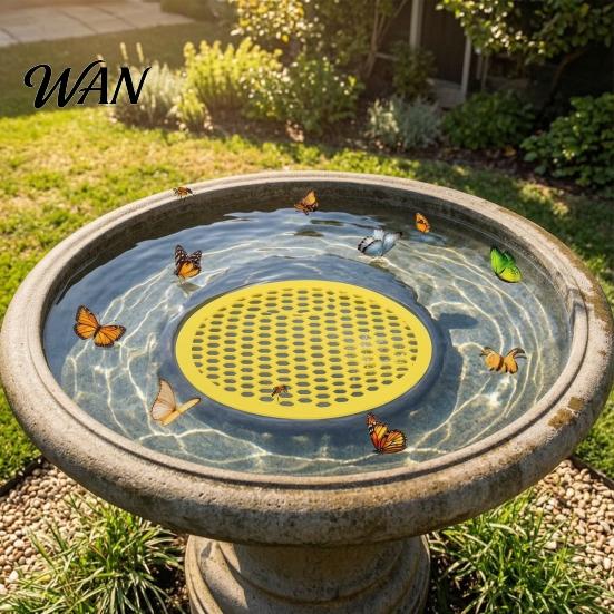 Outdoor Bee Drinking Platform Floating Island, Honeycomb Design Platform, Safe Waterer for Garden Float Bees Butterflies Cup Backyard Pollinators