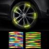 20Pcs Car Wheel Sticker Hub Reflective Universal Self-adhesive Night Rainbow Color Driving Safety