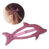 Colorful Snap Clip Girls Kid Hairpins Glitter Metal Hair Clip Dolphin with Glitter Handmade Hairpins Snap Hairpins
