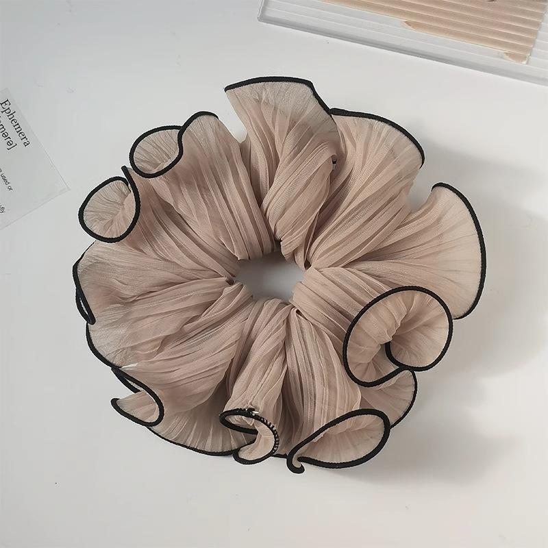 Simple Mesh Pleated Hair Rope for Woman Korean Style Hair Ring Meatball Head Hair Tie Fashion Girl Does Not Damage The Hair Scru