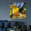 Van Gogh Cafe Terrace At Night Oil Painting Reproductions On Canvas Posters And Prints Wall Art Picture For Livingroom Decor
