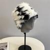 Leopard Print Imitation Mink Hair Bucket Hat Women's Autumn and Winter Warm and Cold Protection Personalized Ear Protection Lampshade Basin Hat