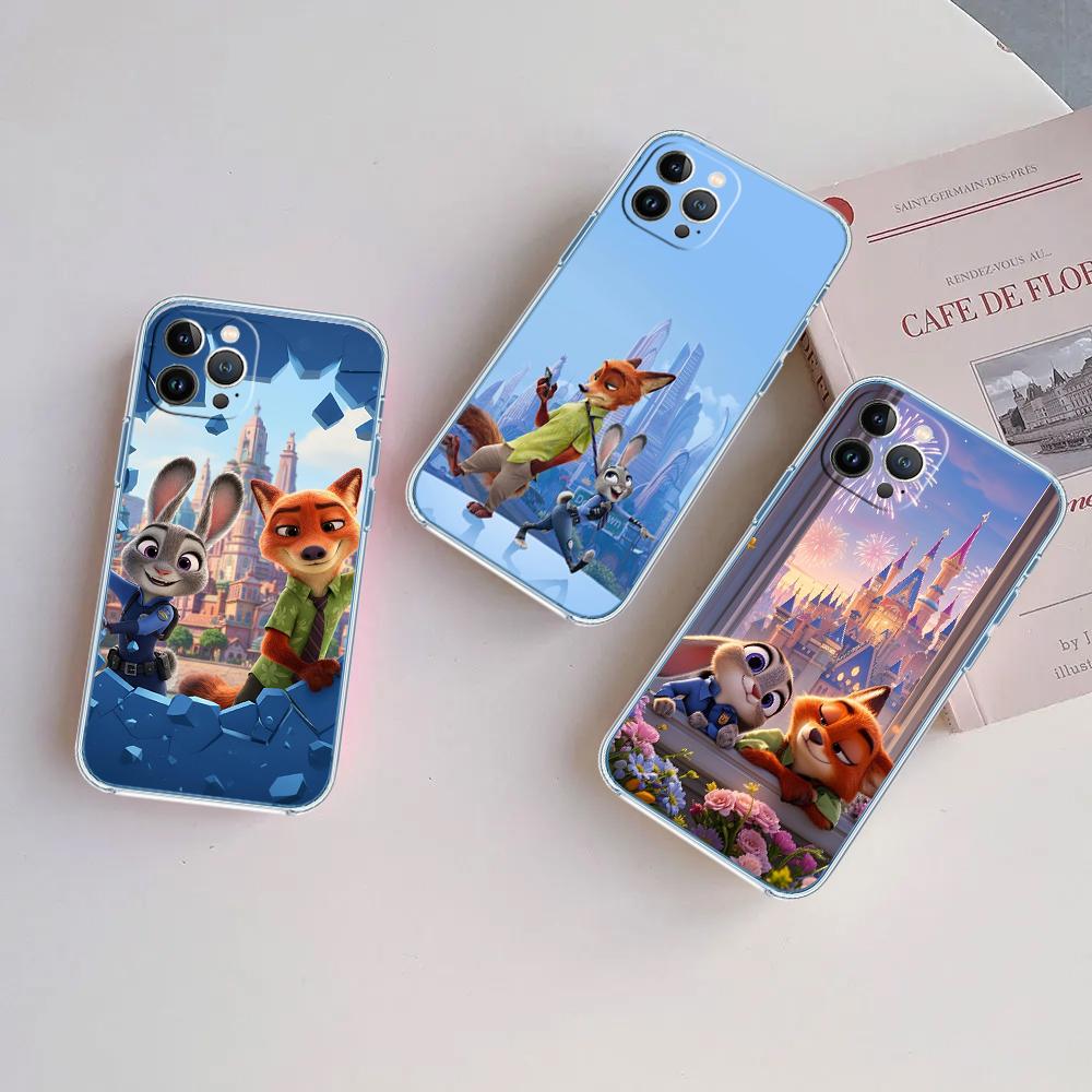 CJ105 Zootopia Disney Soft Shell Transparent Phone Case for Motorola Moto G7 G8 G9 G84 G85 G73 G24 G15 Z2 Play Power Plus