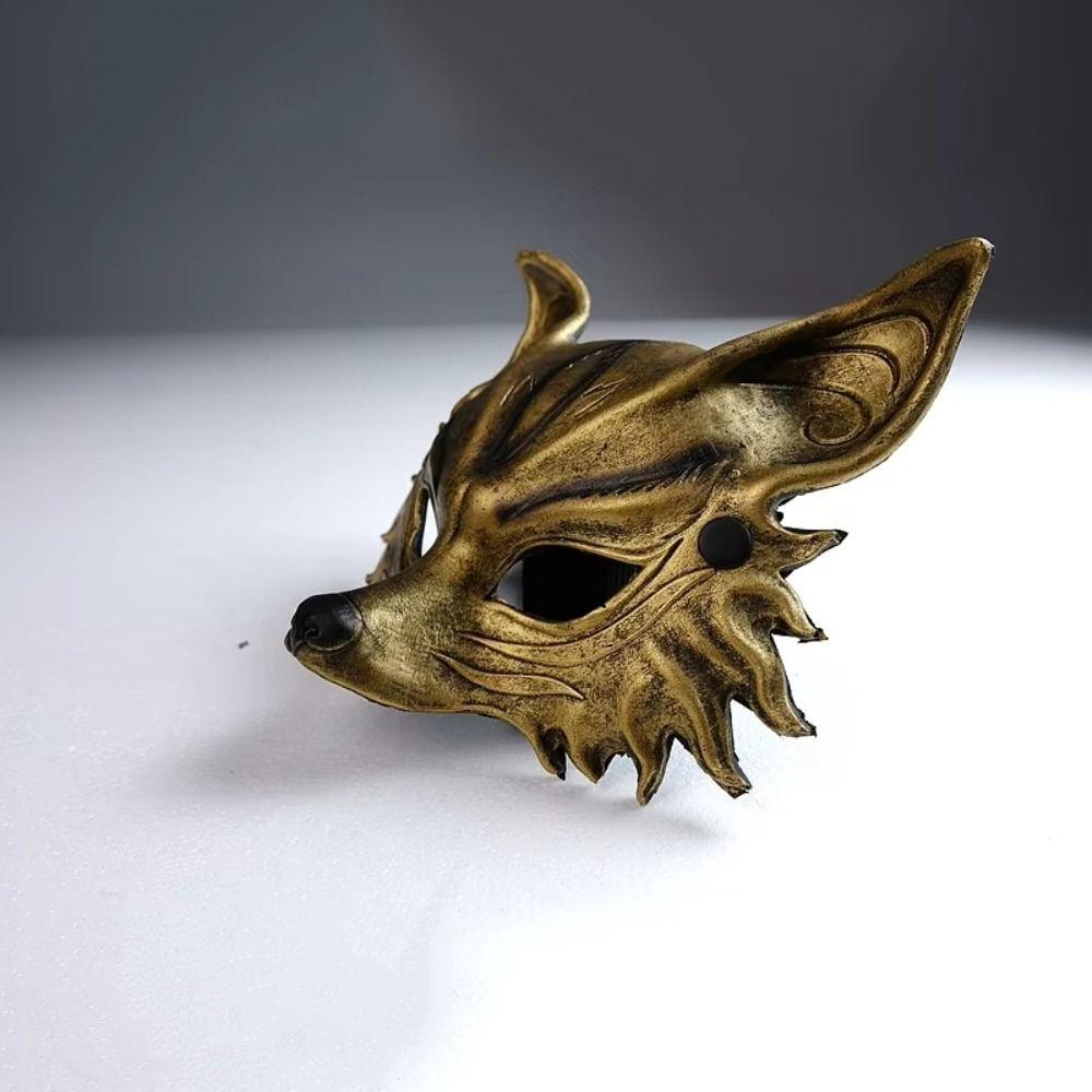Half Face Halloween Mask Animal Cosplay Mask Retro Masquerade Mask Party