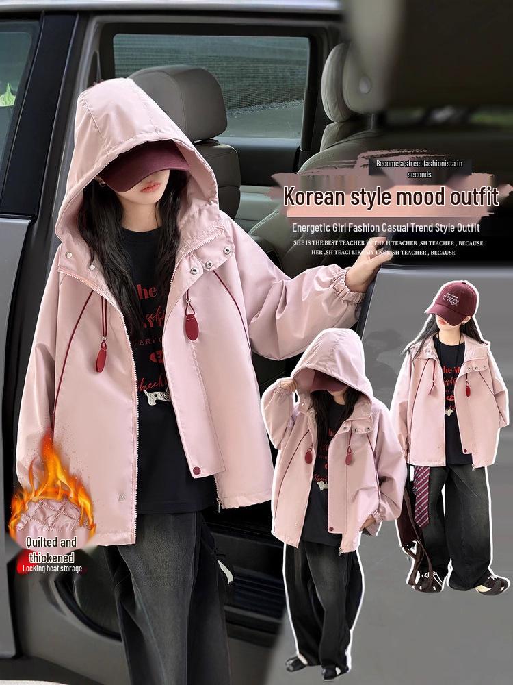 Трендовая ветровка для девочек 2025 - Стильная осенне-зимняя верхняя одежда для учениц средней школы