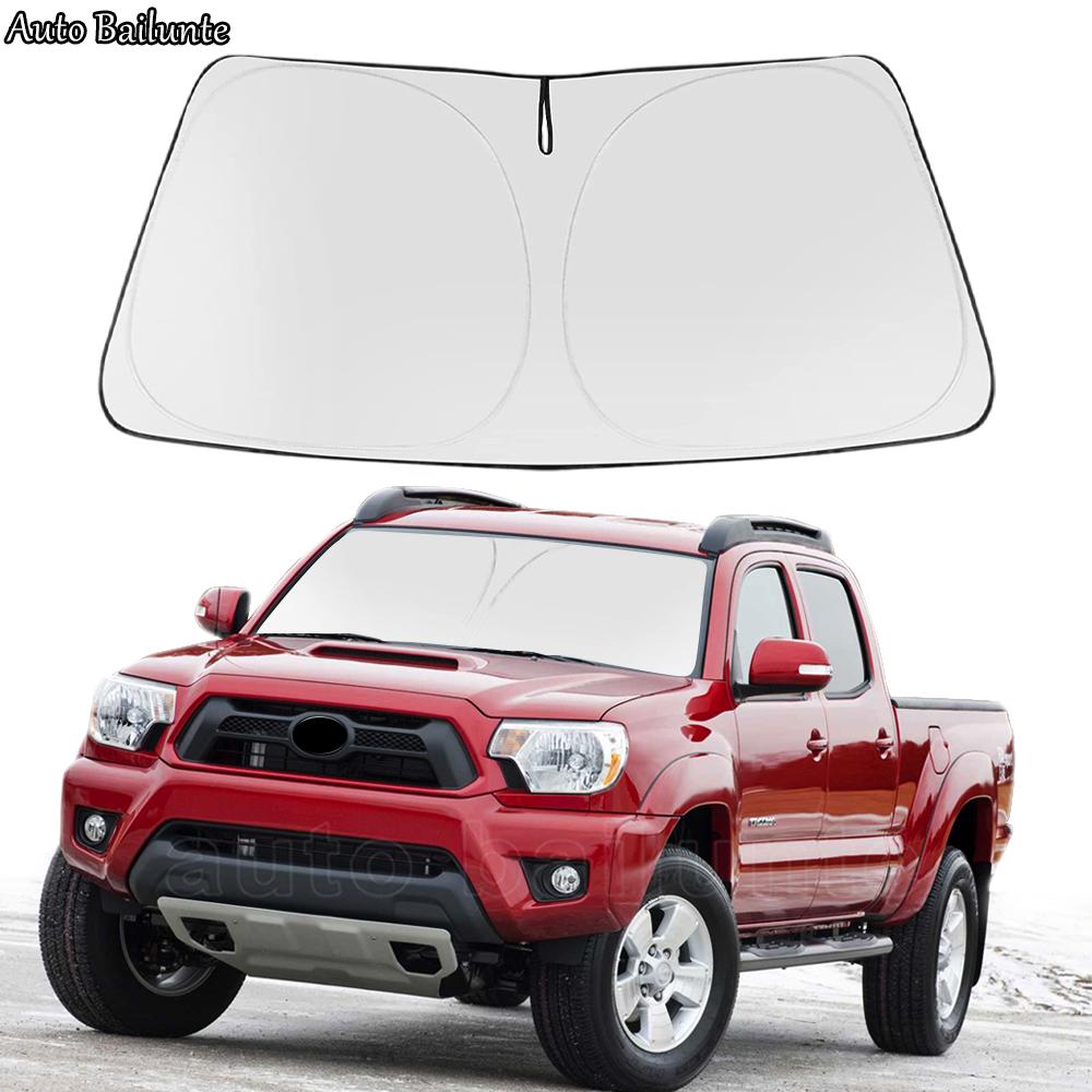 Front Windshield Sun Shade Foldable Sunshade Protector Custom For 2023 2022 - 2016 Toyota Tacoma 2Dr 4Dr Pickup