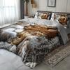 3pcs Lovely Cats Dogs 3D Printed Bedding Set Cozy Comfortable Duvet Cover King Queen Twin Size Birthday Gift Bedroom Decoration