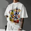 New Arrival Dragon Ball Z Oversized Nostalgia T-shirt  Full Character Cast Retro Graphic Print 100% Cotton Casual Tee