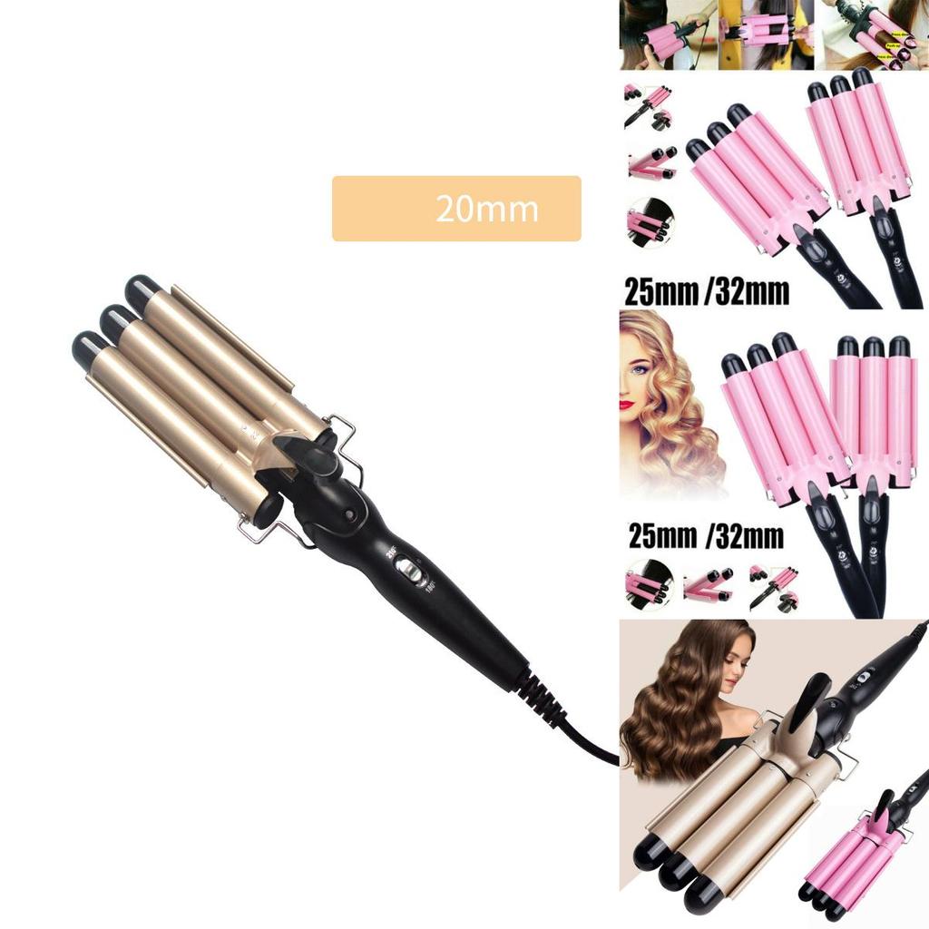 Керамический 3-ствольный плойка-волна для волос из парикмахерской. Получите идеальные локоны за считанные минуты.