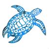 Iron Openwork Sea Turtle Wall Art Decor 11.6x11.6inch Hanging Ornament for Living Room Easily