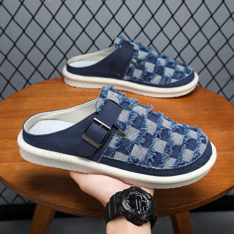 Модные мужские тапочки 2025 Дышащие Повседневные Уличные Летние Кроссовки Обувь Для Ходьбы Пешего Туризма Слайды Роскошные Дизайнерские Модные Домашние Лоферы