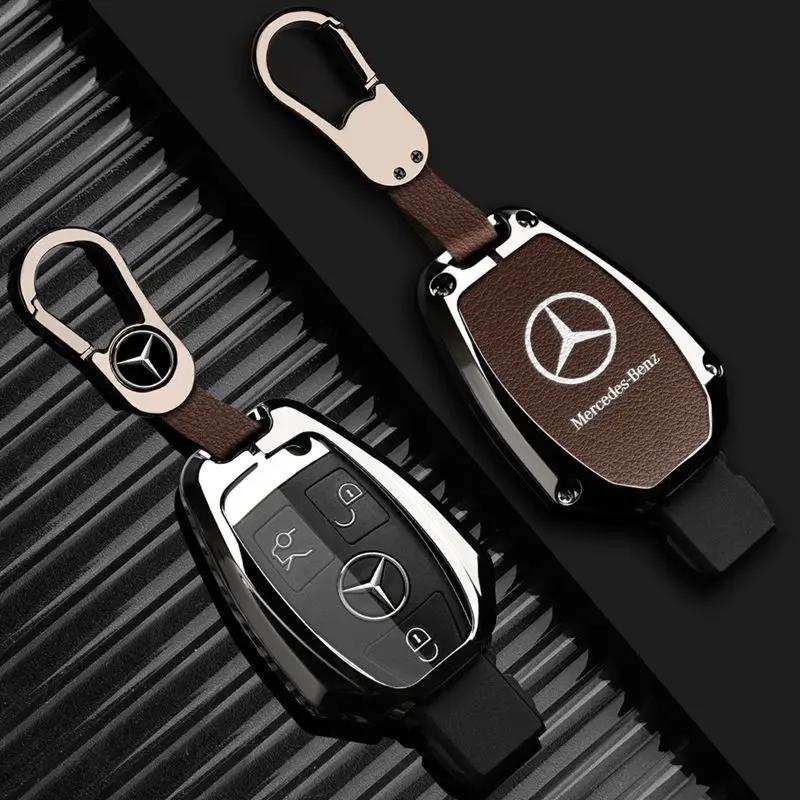RPO5 Car Alloy Key Case Key Bag Shell Key Chain Mercedes-Benz A C E G S V Class CLA CLS GLA GLC GLE GLK Vito Sprinter SL SLK Viano ML