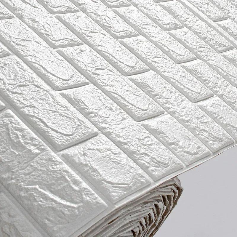 70смx10м Самоклеящиеся обои Декор Античные Обои из пенокирпича Гостиная Спальня Водонепроницаемая 3D наклейка на стену