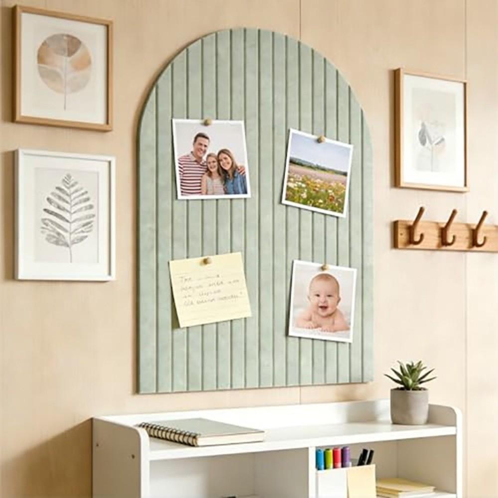 6 Pack Residue-Free Adhesive Arched Notice Board Pink Adhesive Pin Board for Home