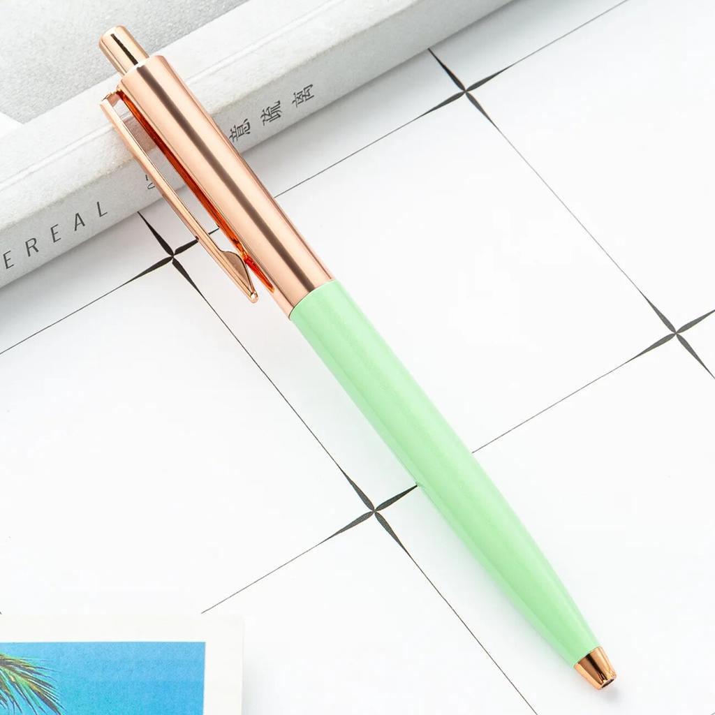 1 шт., шариковая ручка, креативная разноцветная ручка, металлические канцелярские принадлежности, школьные и офисные принадлежности