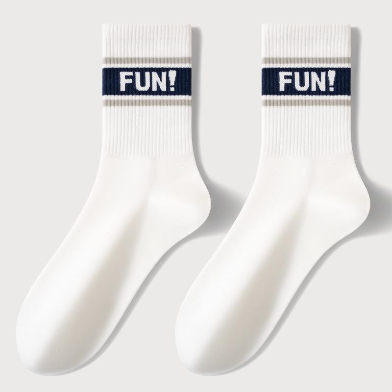 Мужские весенне-осенние носки-гольфы с рисунком персонажа и надписью