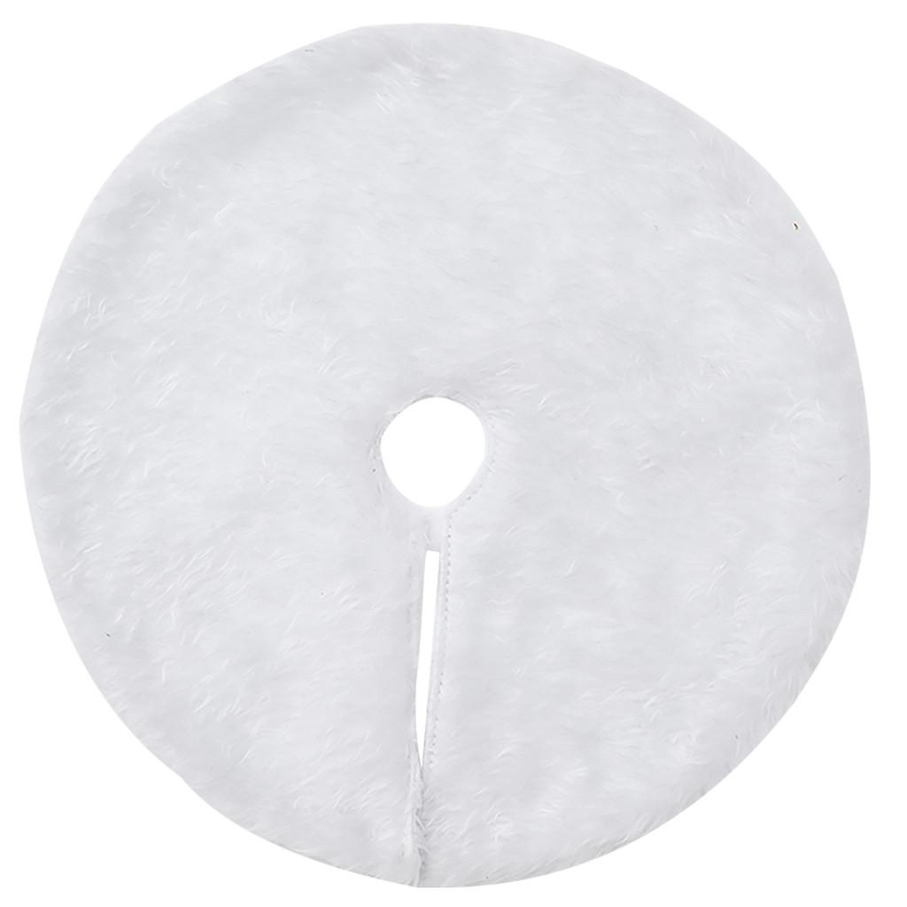 Soft Christmas Fabric Tree Skirt In Red And White Trim Perfect For Modern Settings Holiday