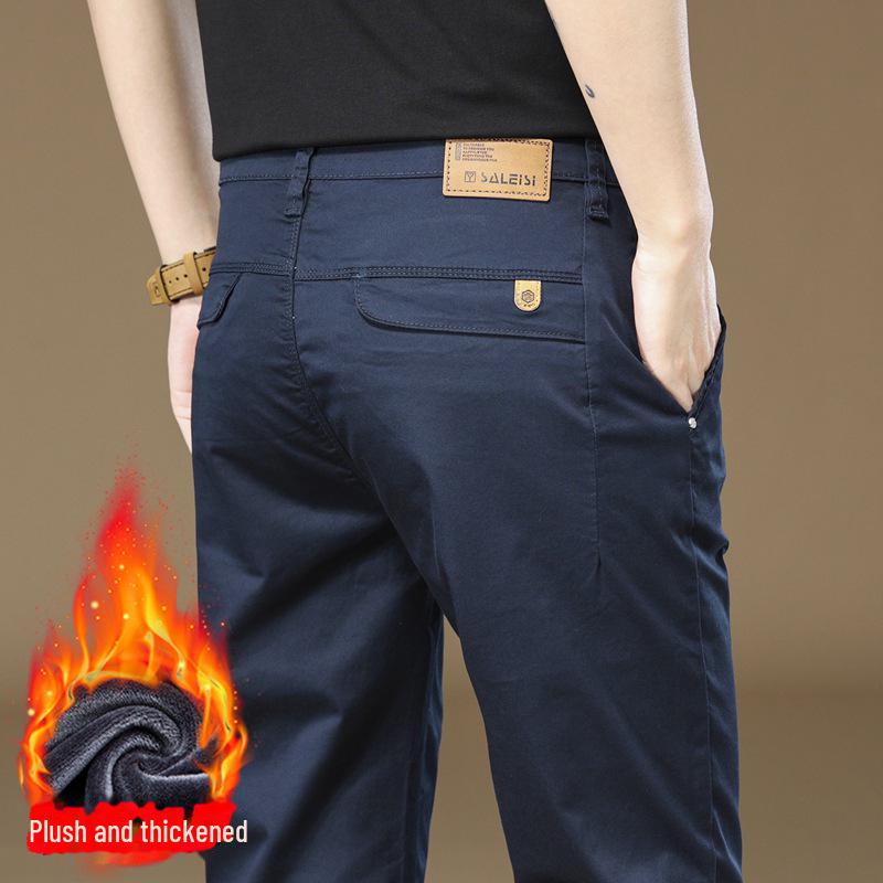 Men's Hong Kong 2025 Spring/Summer Pure Cotton Loose Straight Business Trousers