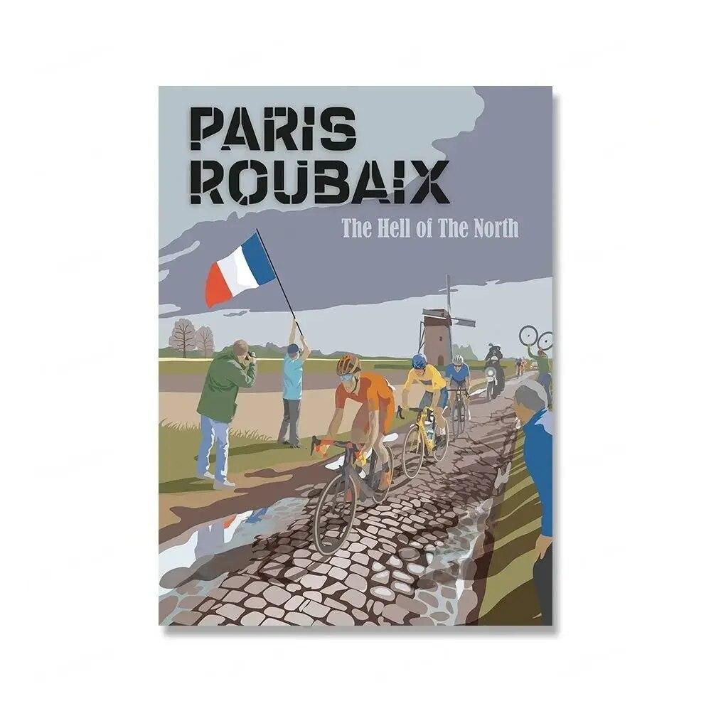 Мир города велосипедные гонки Велоспорт высоко в горах настенная живопись на холсте печать велосипедный спортивный постер фотографии для гостиной