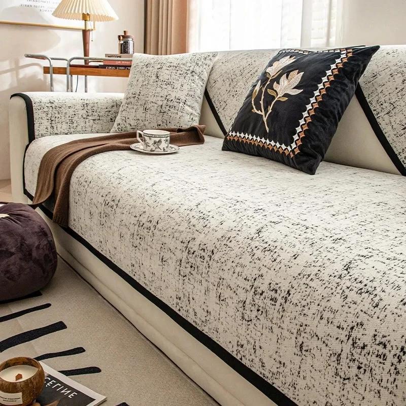 Чехол для дивана Nordic Chenille, универсальный нескользящий чехол для дивана, полотенце, защитные коврики для гостиной, подушки для диванов