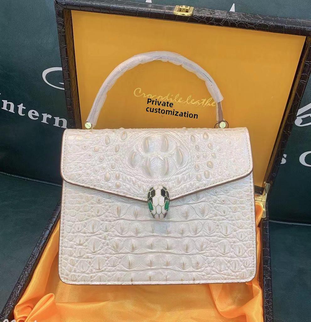 Женские сумки из натуральной кожи с крокодиловым узором - высококачественные фактурные сумки-мессенджеры