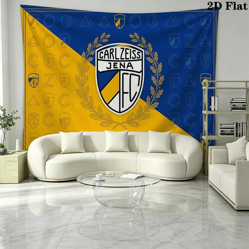 FC Carl Zeiss Jena Wall Tapestry Aesthetic Wall Hanging Printed Fabric Blanket Decorative Tapestries for Bedroom Living Room Home Decor