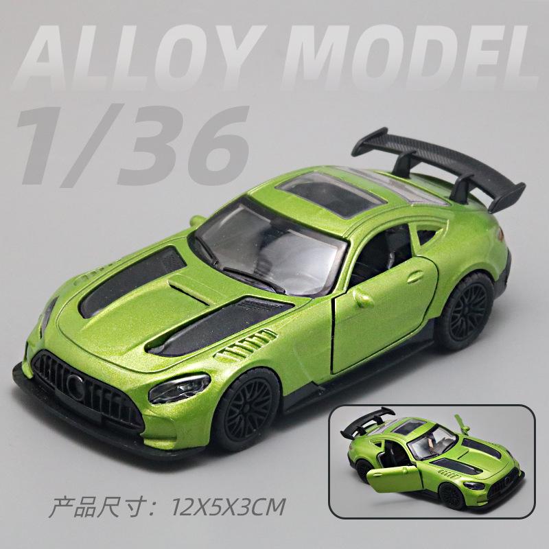 (Bagged) 1:36 Simulation Alloy Car Model Sports Car Model Open Door Pullback Boy Children's Toy Car Ornament Cross-border