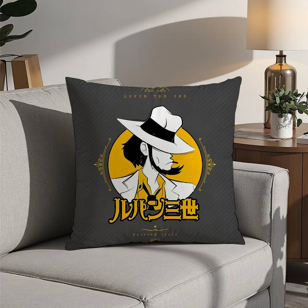 A-Arsene Lupin The Third Pillow Case Sofa Decorative Home Double-sided Printing Short Plush Cushion Pillow Cover Holiday Gift