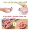 1/3/5PCS Manual Garlic Pounder Multifunctional Chopper Vegetable Chopper Small Cooking Machine Multifunctional Chopping Machine