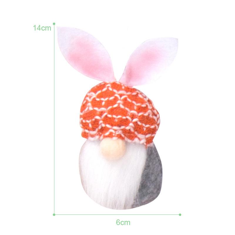 5 Pcs Easter Gnome Bunny Rabbit Nordic Gonk Dwarf Plush Doll Ornaments Kids Gift Decor