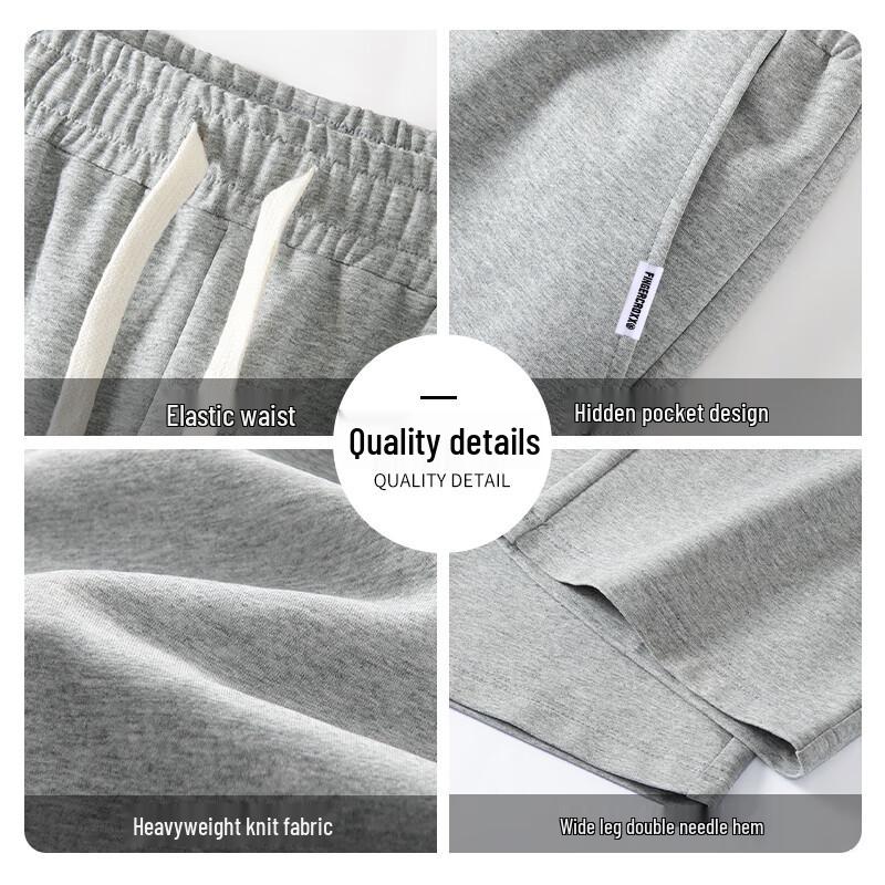 Fingercroxx Men's Heavyweight Knit Straight-Leg Casual Pants