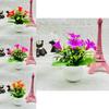 Faux Lily Flower With Durable Plastic Material For Desk Decoration And Gift Item