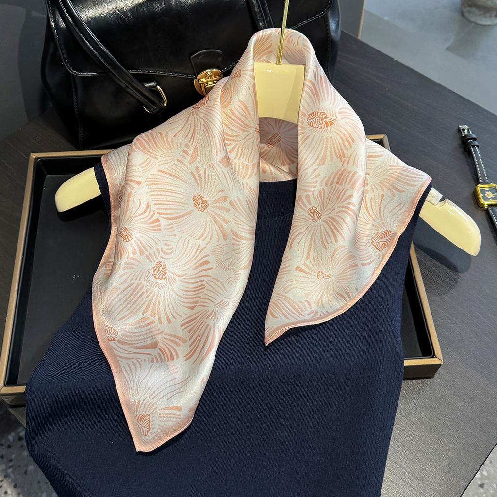 100% Nature Veritable Soie Carre Echarpe Femmes Femme Foualrd Foulard Ete Plage Foulards Chale Bandana Pashmina