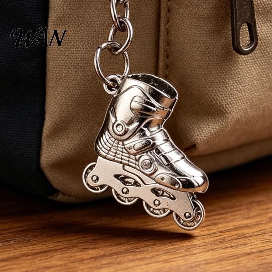 Restored 3D Roller Skate Pendant Zinc Alloy Keychain Pendant, Simulated Shape Gift Key Ring, Multiple Colors Practical Hanging Charm