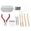 Hair Extension Tool Kit Silicone Ring Hair Extension Pliers Micro Pulling Hook Needle Loop Threader