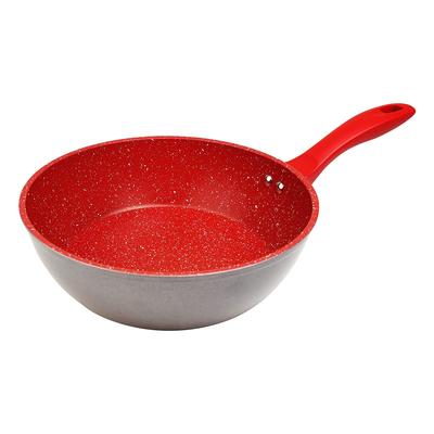 Direct Tele Shop Flavor Stone 24 см глубокая кастрюля Один предмет (красный) Не прилипающий