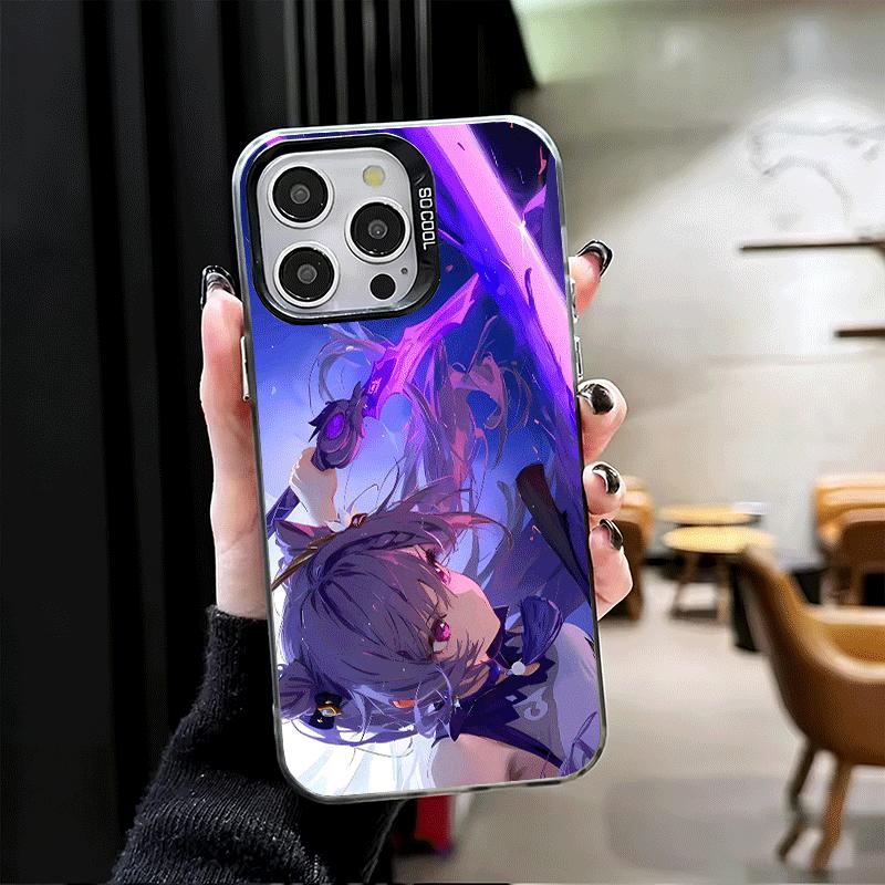 Мягкий чехол для телефона Genshin Impact Кэцин для iPhone 15 16 17 Pro Max 17Air 16E 14 Plus 13 12 Mini Ударопрочный задний чехол