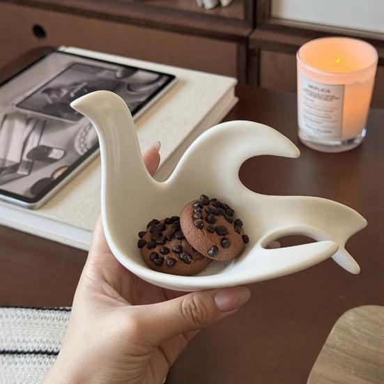 Керамическая тарелка для соуса, креативная милая тарелка для приправы в виде голубя, мультяшная тарелка для макания, тарелка для закусок, кухонные принадлежности