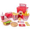 Baby Toy Kitchen Toys Burger Set Real Life Cosplay Monterssori Educational Wooden Toys for Children Party Game Christmas Gift