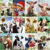 New 5D DIY Diamond Painting Cattle Diamond Embroidery Animals Cross Stitch Full Round Drill Crafts Home Decor Manual Gift