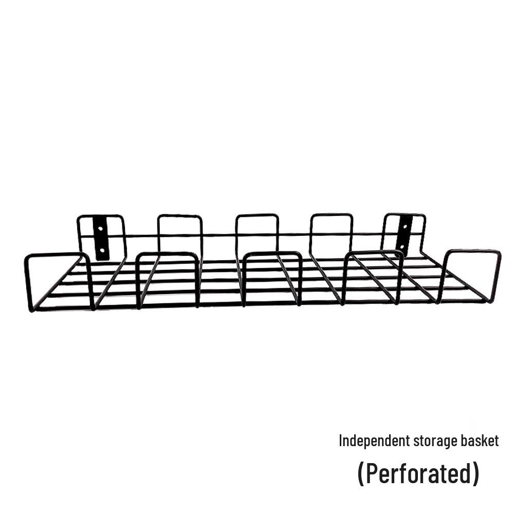 Punch-Free Under-Desk Cable Organizer & Power Strip Rack