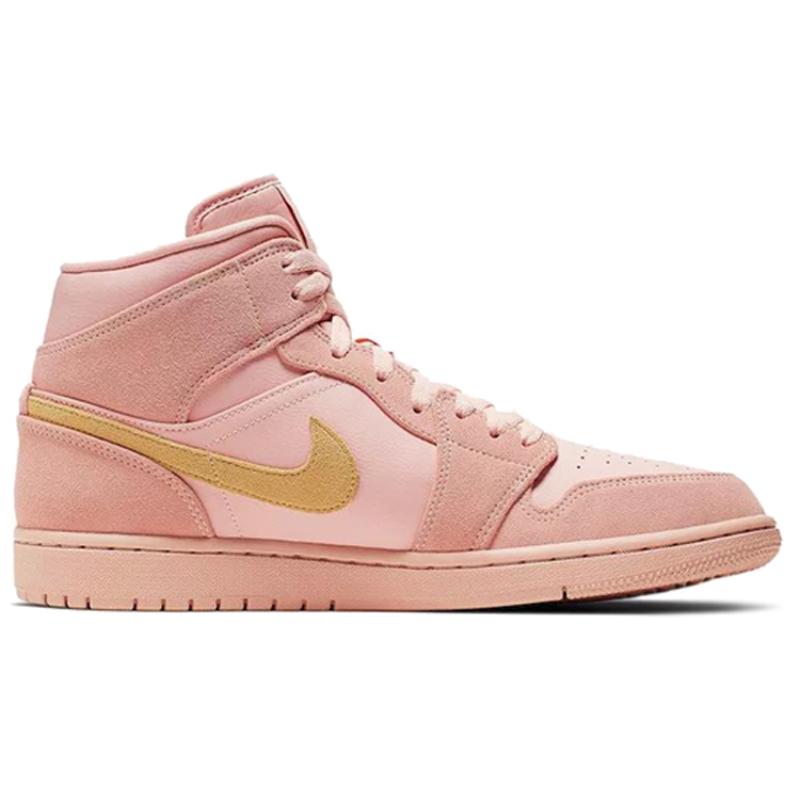 Jordan 1. Кроссовки Jordan 852542-600, цвет кораллово-золотой.