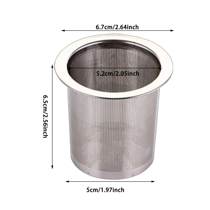 Stainless Steel Tea Leak Binaural Tea Filter With Cover Reusable Tea Strainers Tea Infusers Kitchen Teapot Coffee Tea Drinking Accessories