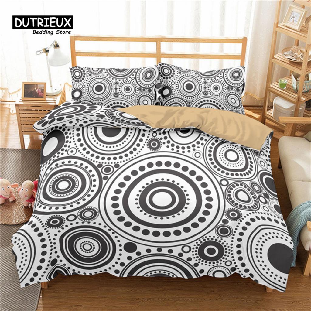 Bohemian Mandala Duvet Cover Set King Queen Size 2/3Pcs Hippie Bedding Set Polyester Indian Ethnic Floral Quilt Cover Pillowcase
