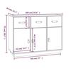 820149 vidaXL Buffet Grey 100x40x75 Cm Solid Pine Wood
