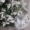 6pcs 6cm Christmas Tree Pendant Creative White Painted Ball Christmas Ball  Wedding